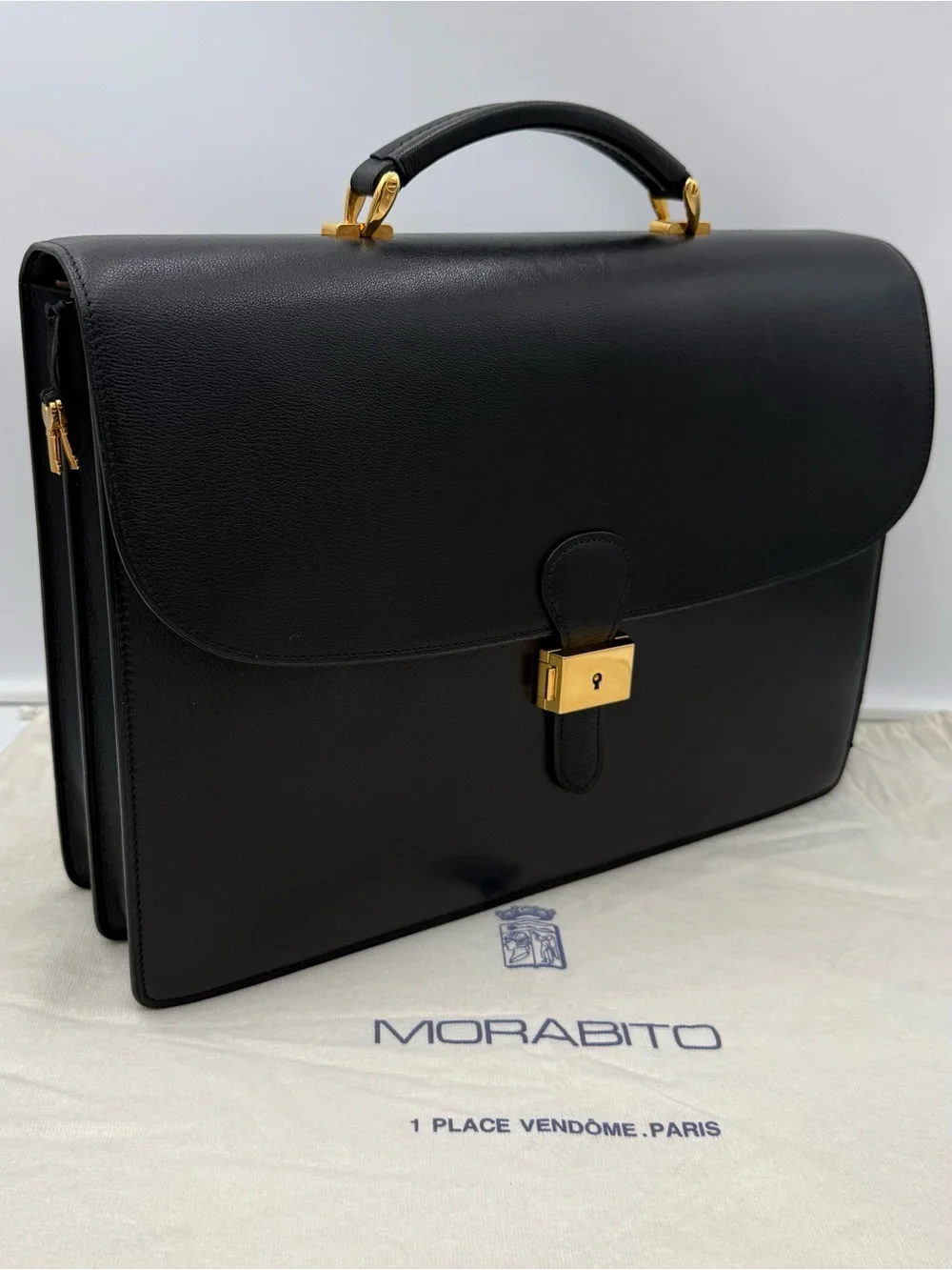 🐢MORABITO COUSU MAIN 1905 PARIS Sac à Dépêches 41 Briefcase Bag • Made in FRANCE